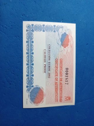 Spagna Divisionale 2002 Proof senza argento