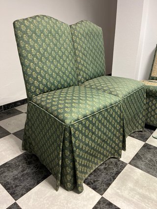 6 Sillones Verdes con Diseño Floral