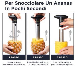 Affettatrice Taglia Ananas Acciaio Sbuccia Frutta