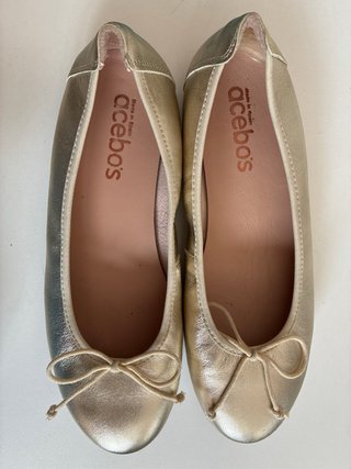 Bailarinas Acebos Talla 37 Doradas