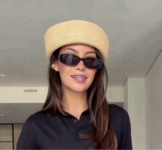 Casquete Zara Beige y Negro