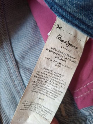 Pantalones cortos Pepe Jeans bordados, talla 30