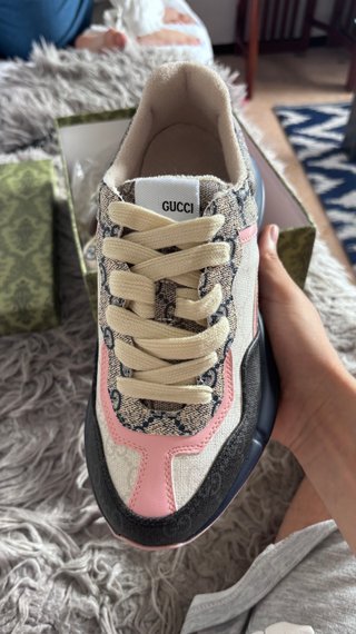 Zapatillas Gucci Rython Beige y Rosa