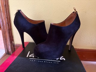 Botines negros tacón La Strada Shoes