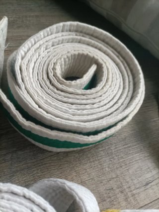 Cinture BJJ ragazza verdi e bianche