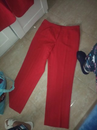 Traje de chaqueta rojo talla 48 + blusa