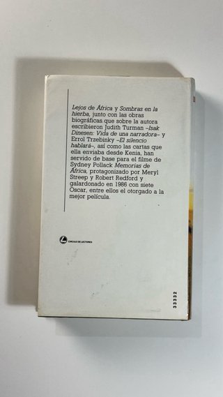 Memorias de Africa Isak Dinesen libro película