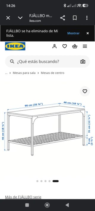 Estantería y mesa Fjallbo Ikea