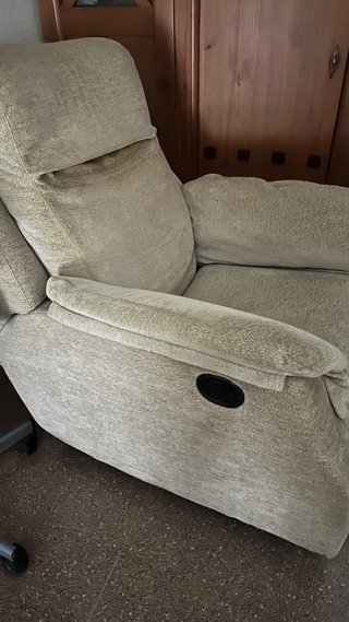 Sillón relax manual beige