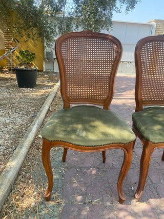6 Sillas Clásicas Madera y Rattan