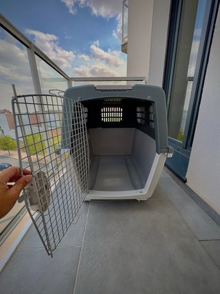 Transportín grande para perros con ruedas y freno
