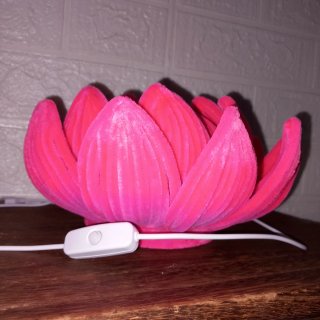 Lámpara LED Flor de Loto Artesanal Limpiapipas