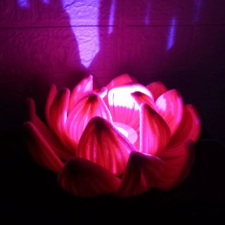 Lámpara LED Flor de Loto Artesanal Limpiapipas