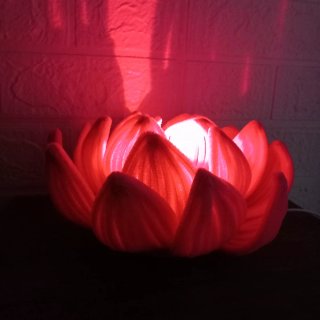 Lámpara LED Flor de Loto Artesanal Limpiapipas