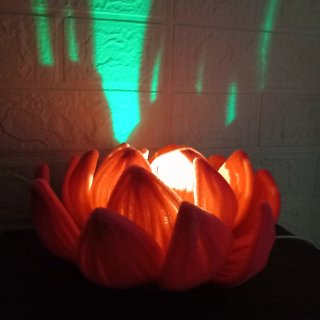 Lámpara LED Flor de Loto Artesanal Limpiapipas