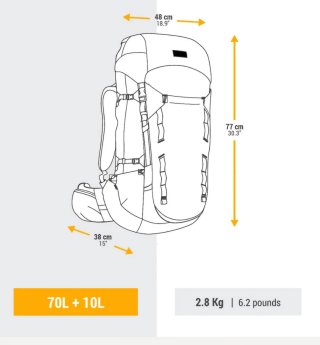 Mochila Trekking Simond 70+10