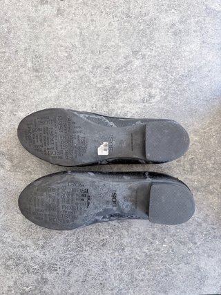Bailarinas Bosi Piel Negra y Gris