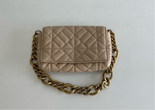 Bolso Zara Beige Cadena Dorada