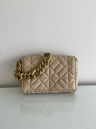 Bolso Zara Beige Cadena Dorada