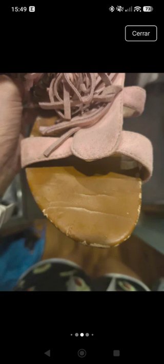 Sandalias romanas altas rosas