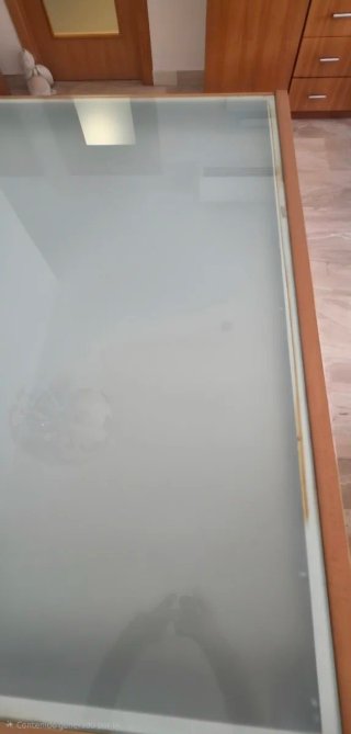 Mesa Comedor Extensible Madera y Cristal