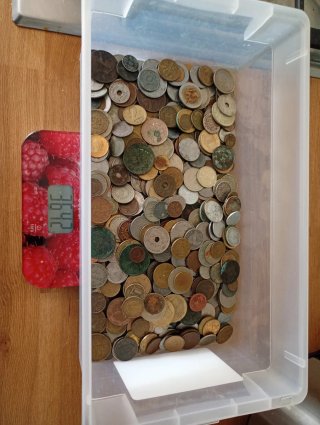 Lotto monete miste Italia/Mondo 3,6 kg