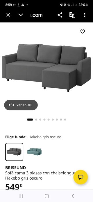 Sofá Cama IKEA (1 año de uso)