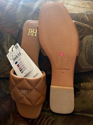Chanclas Pedro del Hierro Piel Marrón Talla 38
