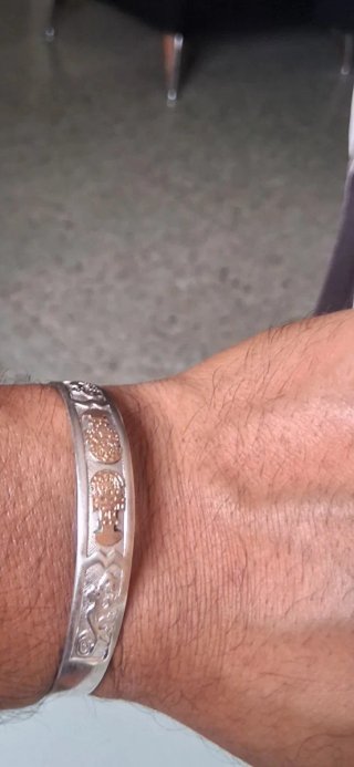 Brazalete Plata 950 con Oro 18k