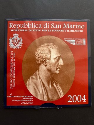 Moneta 2 Euro San Marino 2004 Bartolomeo moneda