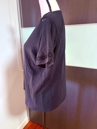 Camiseta Cortefiel calados Talla L