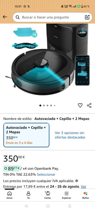 Conga 8290 Robot Aspirador Nuevo