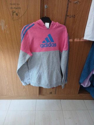 Sudadera Adidas Rosa y Gris