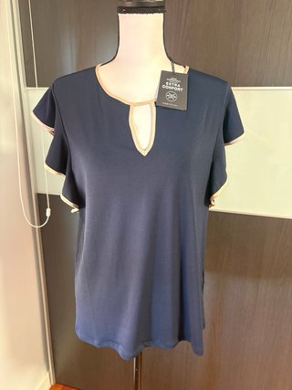 Blusa Cortefiel volantes talla L