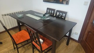Sillas comedor y mesa extensible