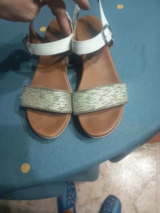 Sandalias Paula Urban Plata/Blanco