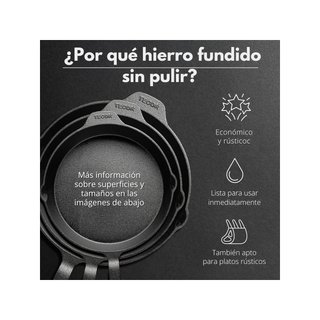Sartén hierro fundido inducción versátil 32cm