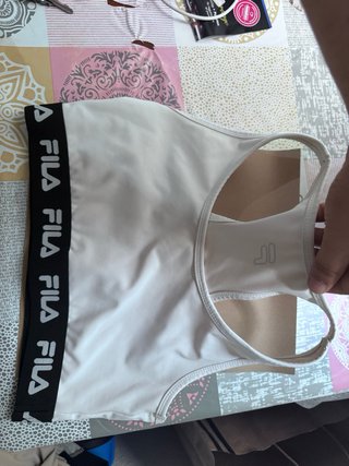 Top deportivo Fila mujer blanco