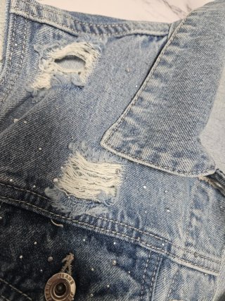 Gilet jeans donna M