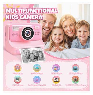 Cámara Fotos Impresora Infantil Rosa