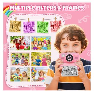 Cámara Fotos Impresora Infantil Rosa