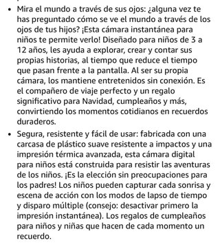 Cámara Fotos Impresora Infantil Rosa