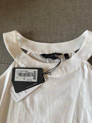 Vestido Armani Exchange blanco y beige Talla M