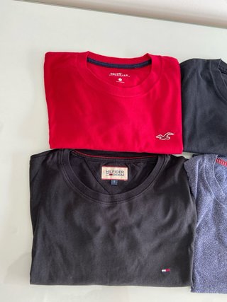 Pack 4 Camisetas Hollister y Tommy Hilfiger