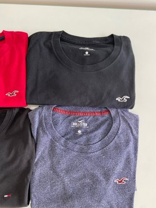 Pack 4 Camisetas Hollister y Tommy Hilfiger
