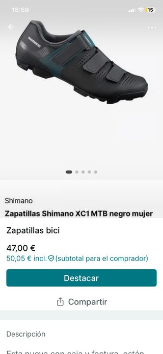 Zapatillas Shimano XC1 MTB Mujer Negras