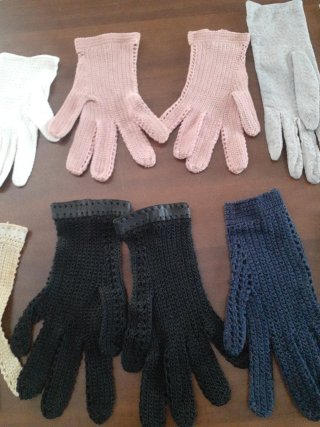 Guanti vintage in pizzo
