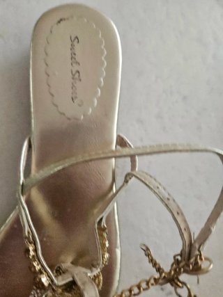 Infradito gioiello oro/argento