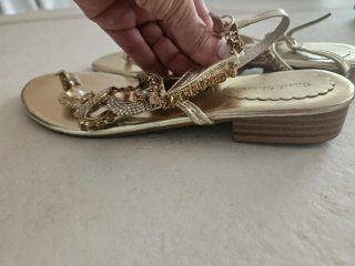 Infradito gioiello oro/argento