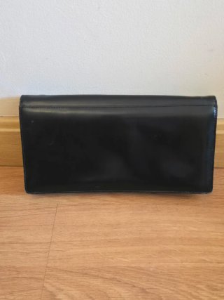 Bolso de mano vintage negro dorado
